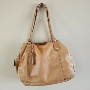 FOSSIL Tan Pebbled Leather hand/Shoulder Bag